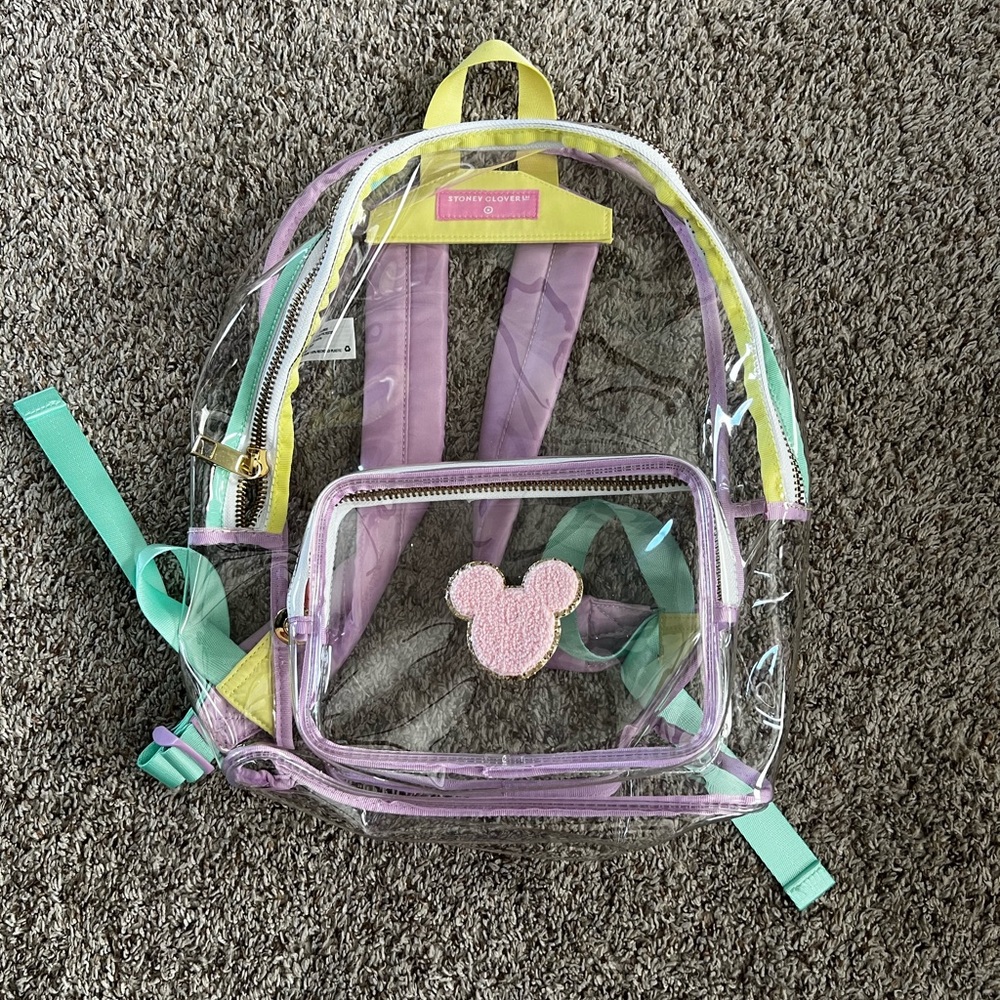 Stoney Clover Lane x Target Clear Backpack with Mickey Patch
